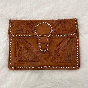 Vintage Leather Clutch / Document Bag